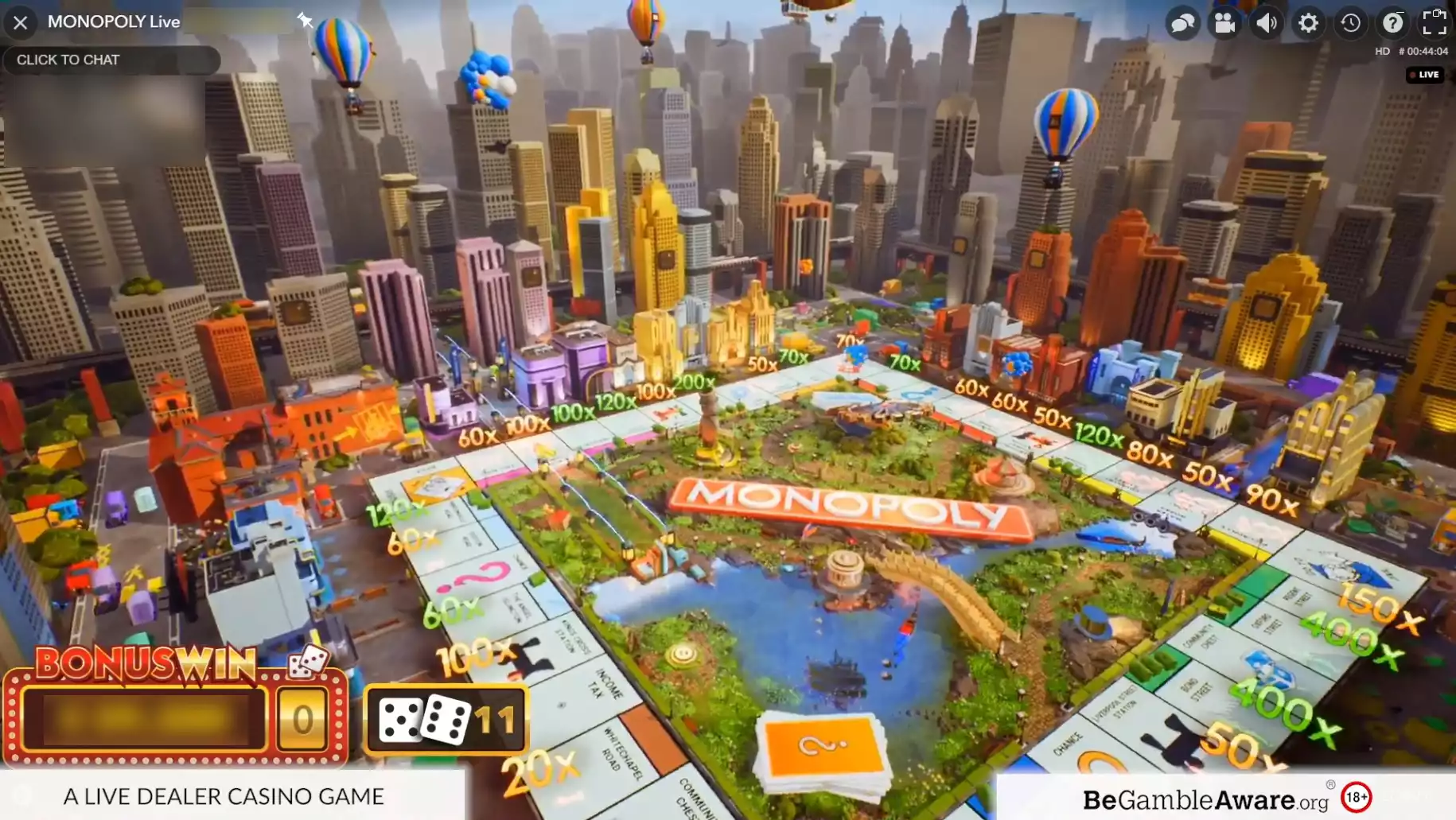 monopoly live bonus round