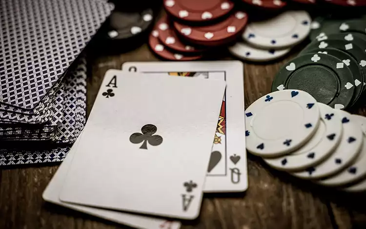 playing cards and chips