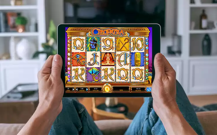 playing slots on tablet