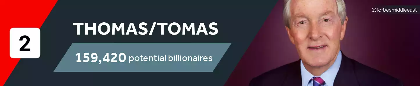 Popular Billionaire Name England Wales Thomas