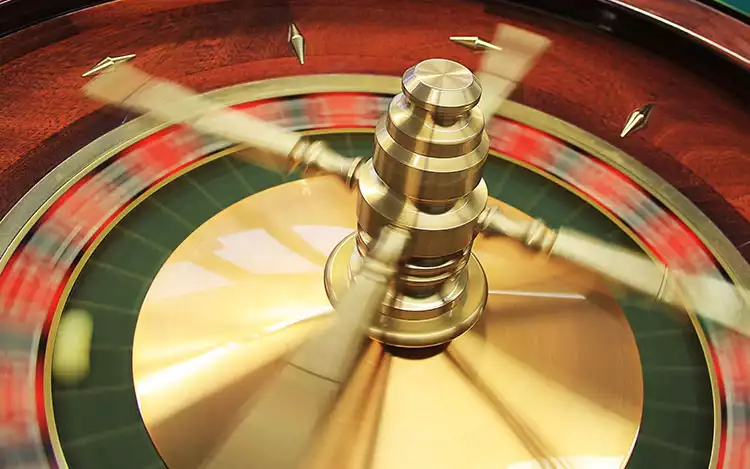 spinning roulette wheel
