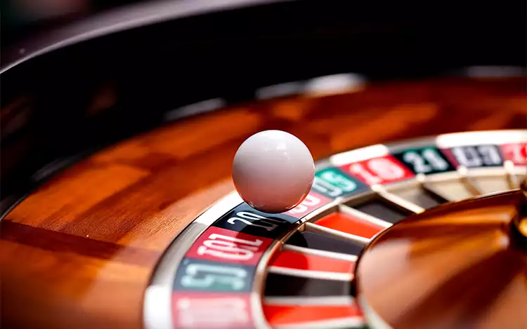 ball spinning on a roulette wheel