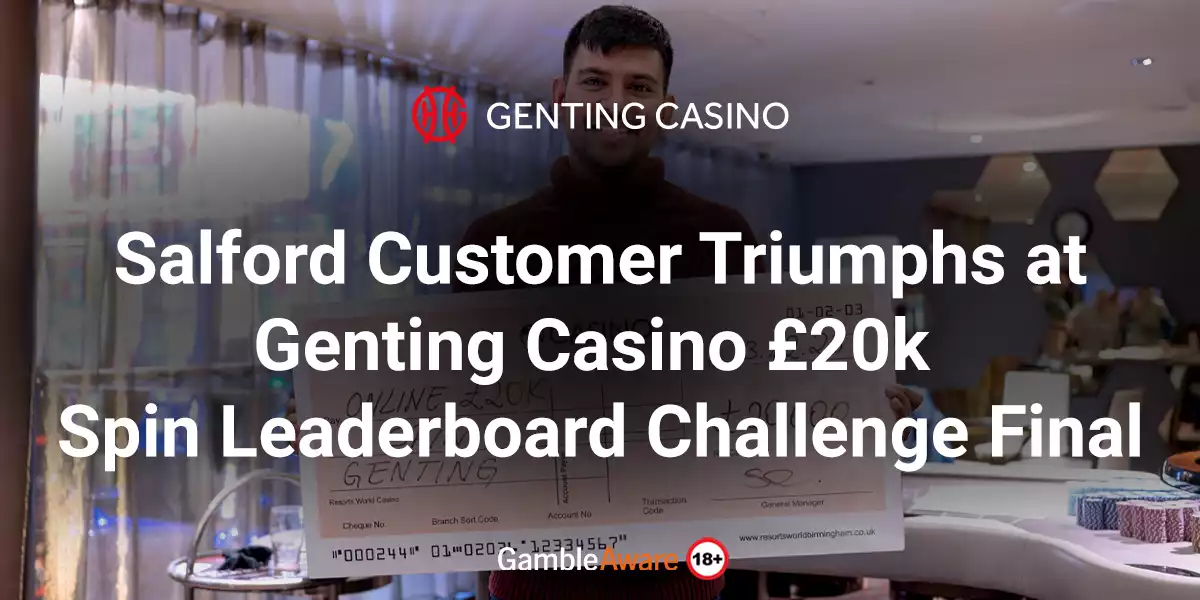 Salford customer triumphs at Genting Casino £20k Spin Leaderboard Challenge final