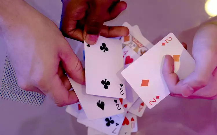several blackjack playing cards