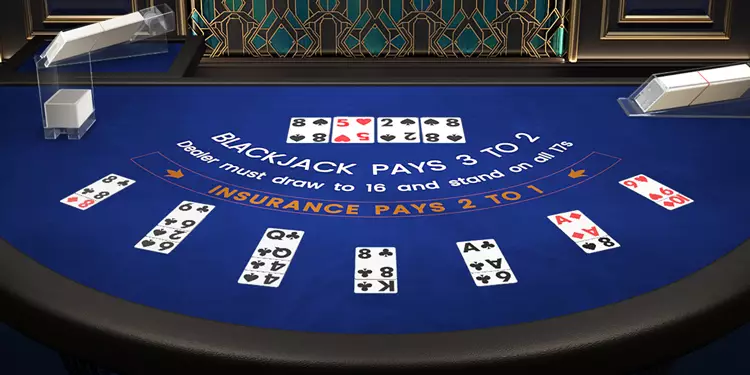 single-deck-blackjack-table
