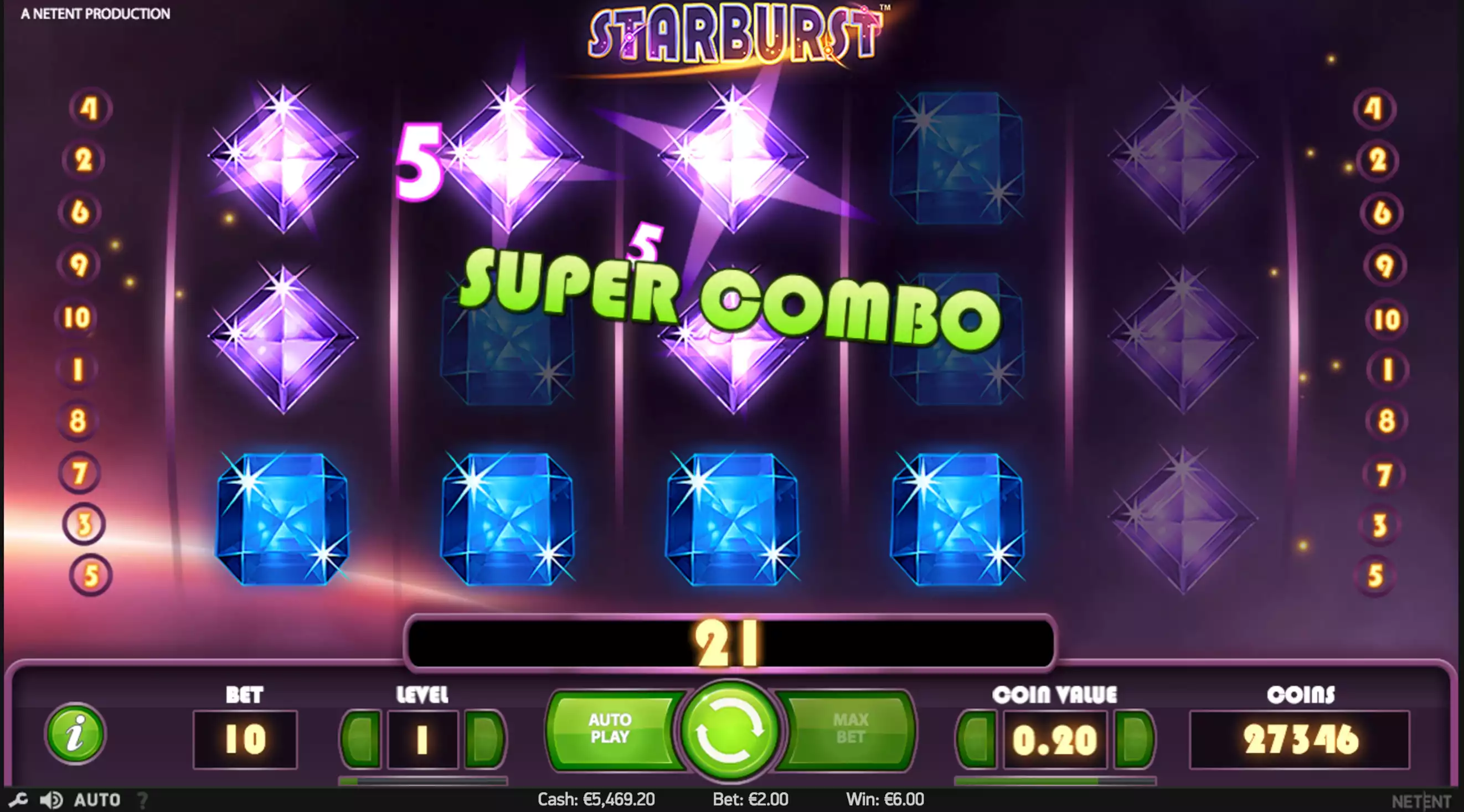 starburst slot in-game preview
