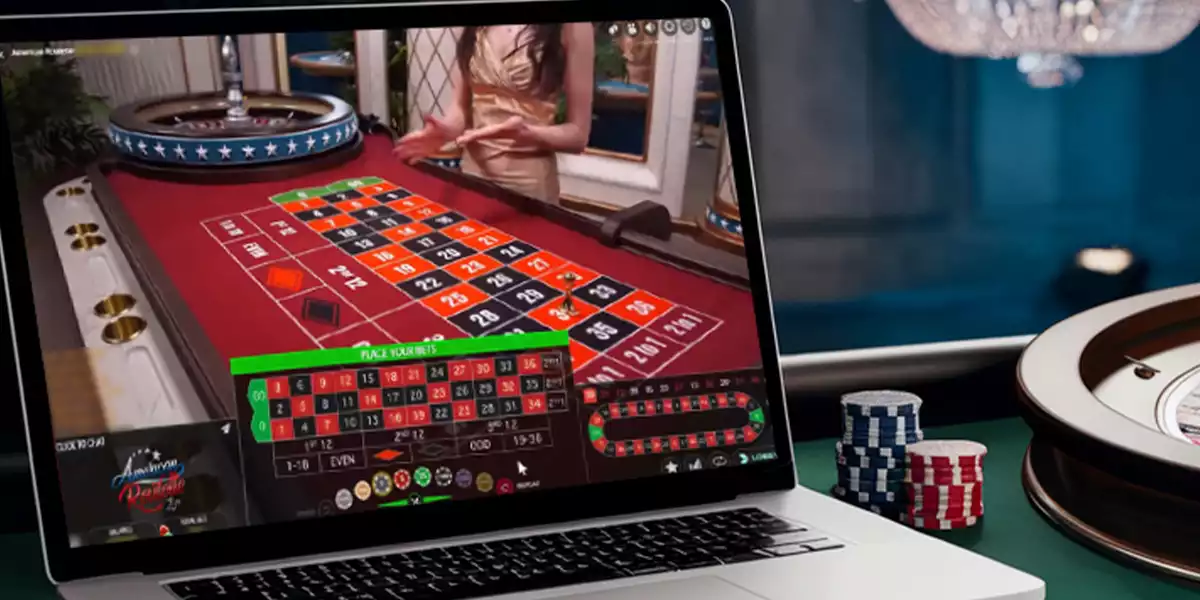 streaming live roulette game in laptop