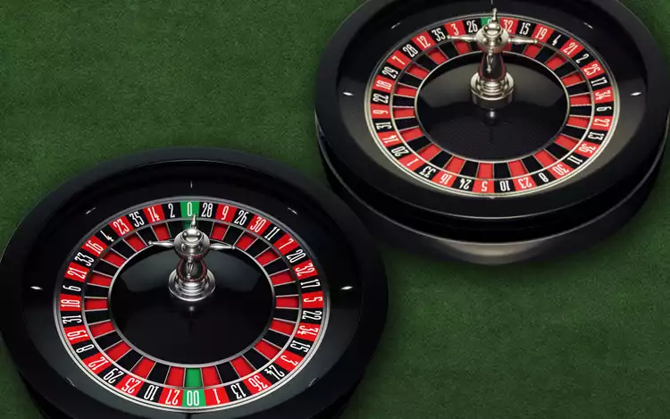 two roulette wheels