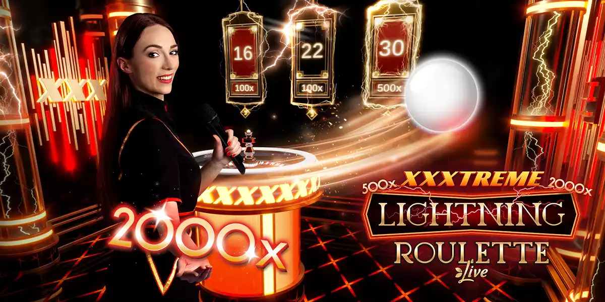 xxxtreme lightning roulette banner with female host