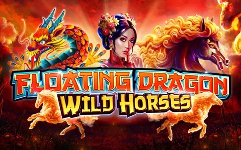 Floating Dragon Wild Horses Banner