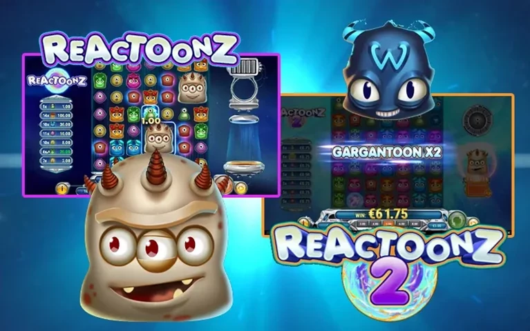 Visual comparison of the original Reactoonz grid and its sequel, Reactoonz 2