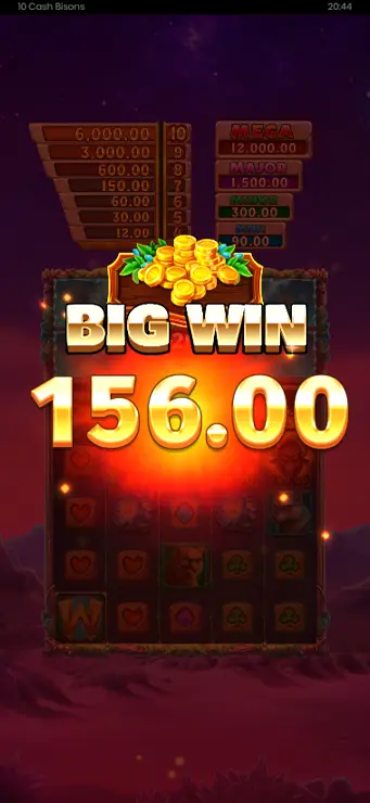 10 Cash Bisons - Mobile Win