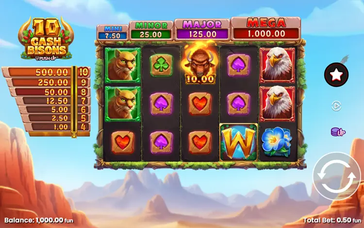 10 Cash Bisons RTP and Wagering