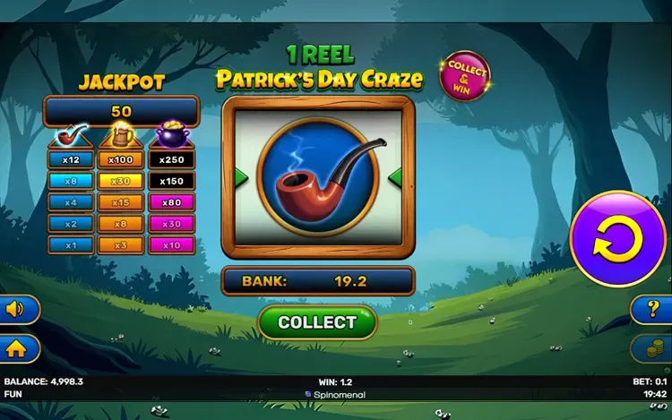 1 Reel - Patrick's Day Craze Tower - Jackpot