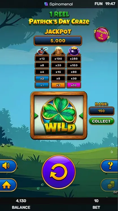 1 Reel - Patrick's Day Craze Tower - Mobile Bonus Game