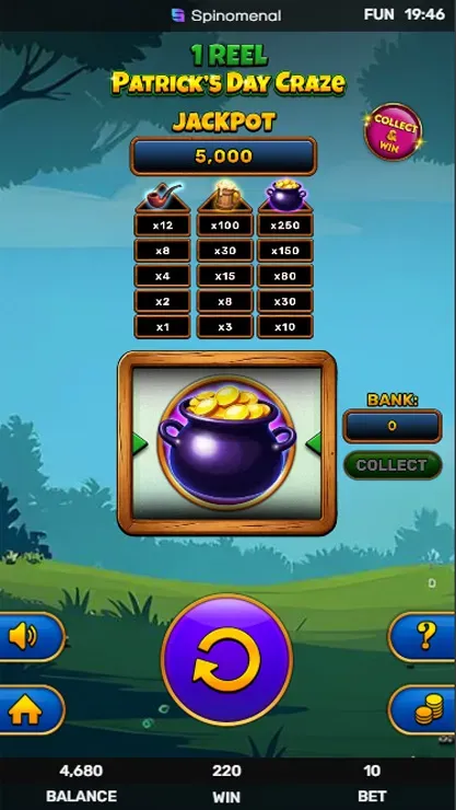 1 Reel - Patrick's Day Craze Tower - Mobile Simple Win