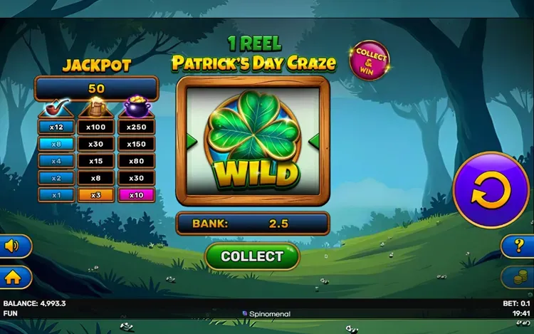 1 Reel - Patrick's Day Craze Tower - Wild Symbol