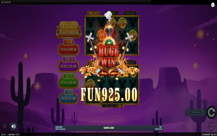 3 Runaway Riches - Mobile Simple Win