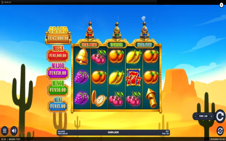 3 Runaway Riches - RTP and Wagering