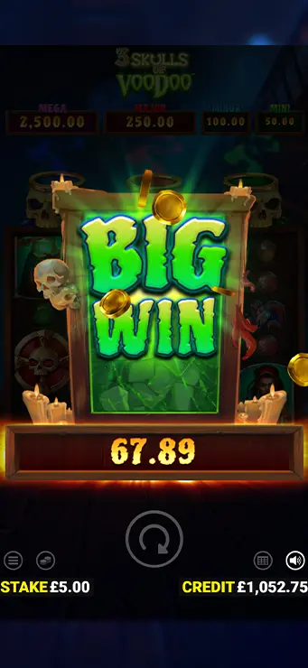 3 Skulls of Voodoo - Mobile Win