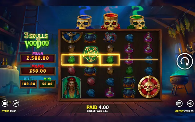 3 Skulls of Voodoo RTP and Wagering