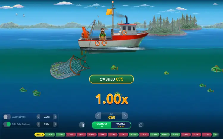Big Bass Crash 50% Auto Cashout