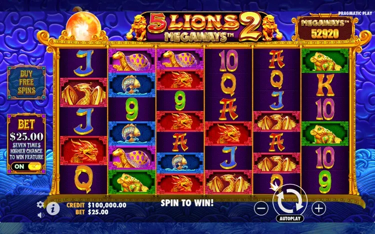 5 Lions Megaways 2 - Ante Bet Feature