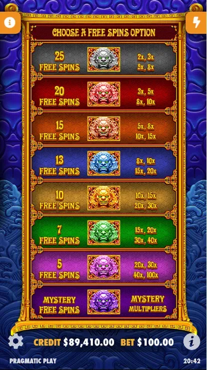 5 Lions Megaways 2 - Mobile Bonus Game