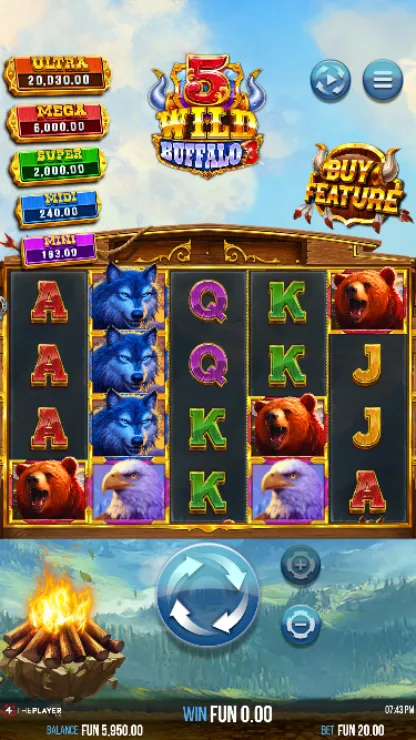5 Wild Buffalo 3 - Mobile Base Game