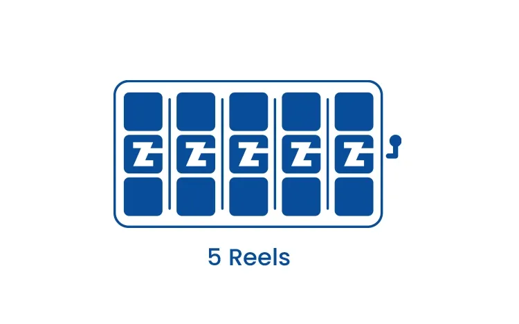 Example of a five reel slot game
