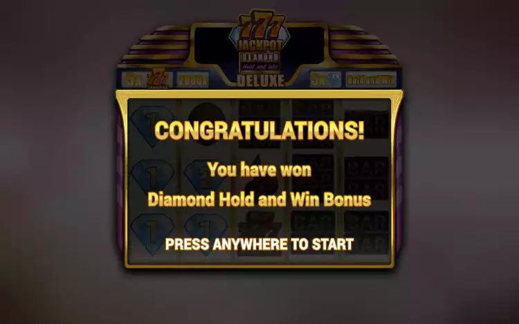 777 Jackpot Diamond Hold and Win Deluxe_Hold and Win Bonus