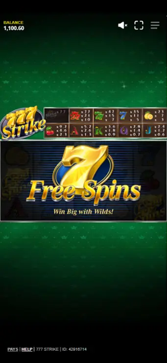 777 Strike - Mobile Bonus
