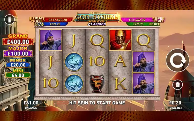 Age of the Gods: God of Storms FireBlaze RTP and Wagering