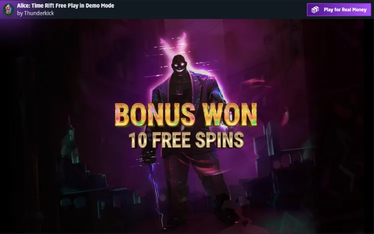 Alice Time Rift - Bonus Game with Expanding Wins