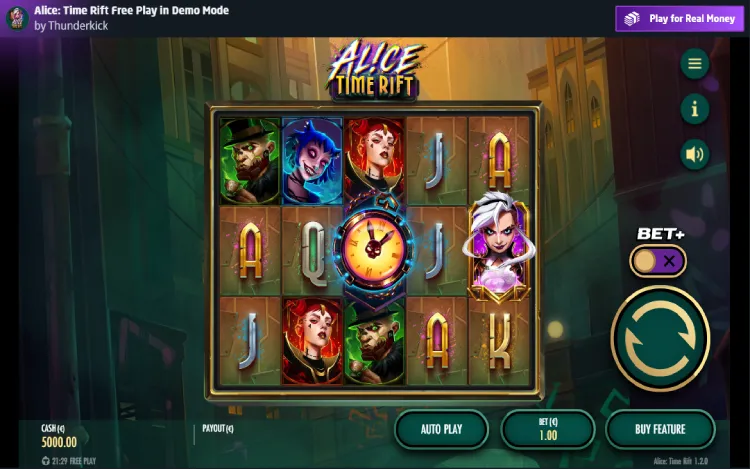 Alice Time Rift - RTP and Wagering