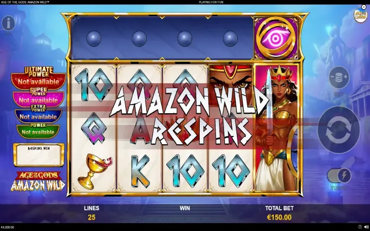 Age of the Gods: Amazon Wilds - Respins Feature