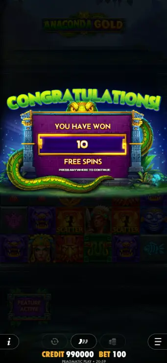 Anaconda Gold - Mobile Bonus