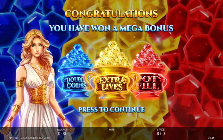 Aphrodite Legends of Olympus - Bonus Game