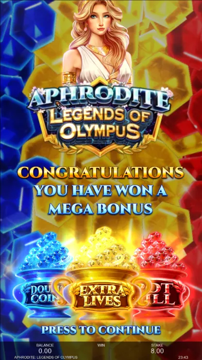 Aphrodite Legends of Olympus - Mobile Bonus Game