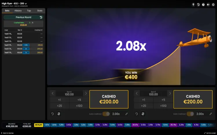 High Flyer Auto Cash-Out