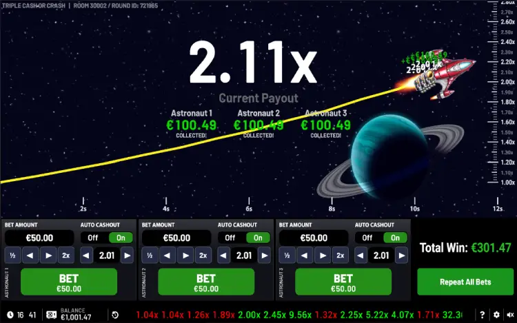 Triple Cash or Crash - Auto Cashout