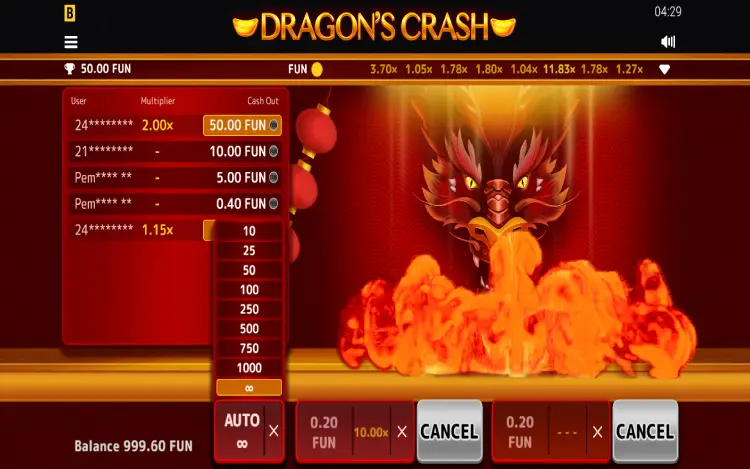 Dragon’s Crash - Autoplay