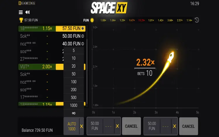 Space XY Autoplay