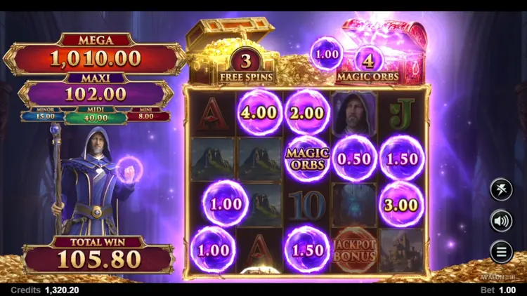 AvalonIII Base FreeSpins MagicOrbs
