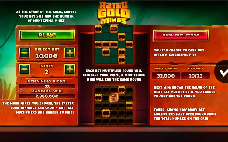 Aztec Gold Mines Features