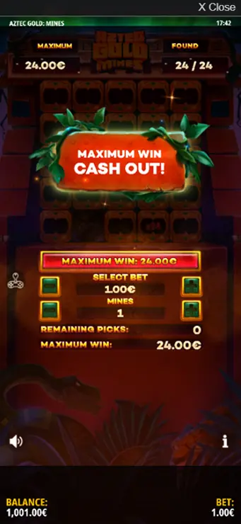 Aztec Gold Mines Mobile Win