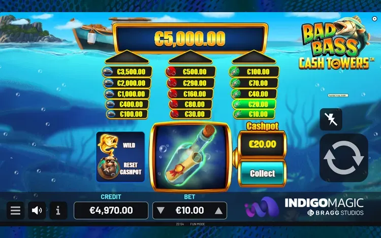 Bad Bass Cash Towers Bonus Features - Cashpot Towers
