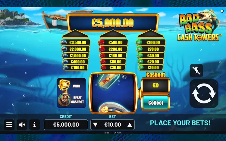 Bad Bass Cash Towers RTP and Wagering