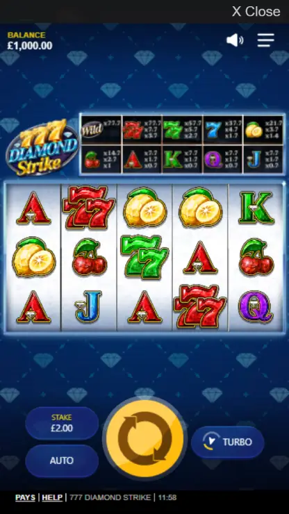 777 Diamond Strike - Mobile Basegame