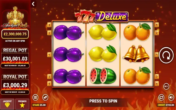 777 Deluxe Jackpot - Mobile Basegame